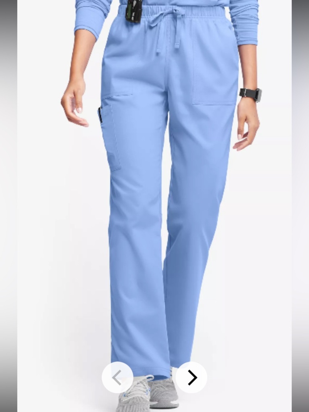 Butter-Soft Light Blue Boot Cut Scrub Pants
